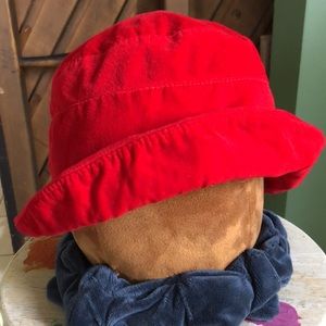 Bright Red Velvety Hat
